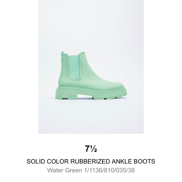 ✨NWT✨ Zara Rubberized Ankle Boot - Picture 1 of 7